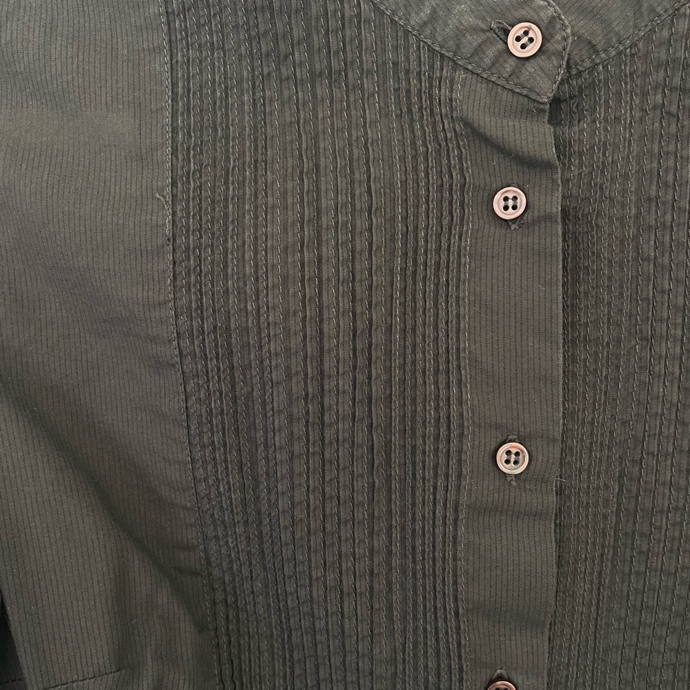 Jacob brown shirt with pleated yoke - Picture 4 of 5